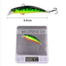6.8cm 4g 10 Colors 3D Bionic Eyes Saltwater Fish Baits With Treble Hooks Slow Sinking Quivering Minnow Bait Fishing thumbnail-5