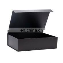 Luxury Large Plain Black Magnetic Closure Flip Top t Shirt Retail Packaging Gift Boxes thumbnail-3