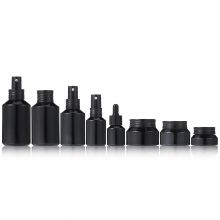 Spot 15ml slant shoulder dropper bottle, 30ml slant shoulder essential oil glass bottle, 120 black press lotion bottle set