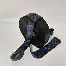 Garment Tag Custom Private Name Silk Screen Printed Instruction Grey Satin Ribbon Tape Wash Care Label thumbnail-4