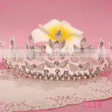 New Design Wholesale Leaf Bridal Crystal Rhinestone Crown thumbnail-1