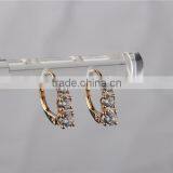 Simple Jewellery Design Lever Back 14k Gold and cz Earrings thumbnail-4