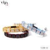 High End Beaded Jewelry Square Logo Beads Energy Profational Bracelet Knotted Hand Making Bracelet thumbnail-6