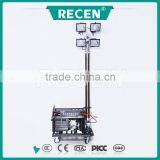 China factory 4*500w/4*1000w scalable mast Industrial Portable Light Tower