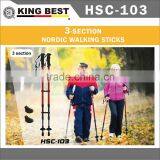 KING BEST Outdoor Sports Walking Stick 3-SECTION Nordic Walking Sticks Adjustable Nordic Walking Stick Elderly Walking Stick thumbnail-1