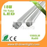 CE ROHS 100-110lm/w AC100-240V 4feet 1200mm T8 LED Tube
