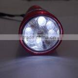 9 Led Flashlight Torch Aluminum Flashlight, Color Changing Led Torch Emergency Flashlight, Multi Color Led Flashlight Tri Color thumbnail-3