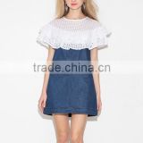 Latest dress designs fashion pattern denim jeans slim blouse girl dress for daily life                        
                                                Quality Choice