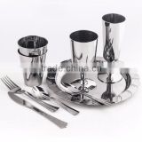 Silver Plated Plastic Dinnerware Set