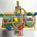Hot Selling 2016 New 5 Rope Quoits Wooden Ring Toss Game Hot Selling 2016 New 5 Rope Quoits Wooden Mixed Color Garden Toys Game thumbnail-1