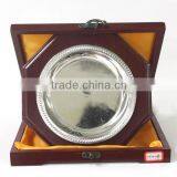 WOOD MDF ROUND TROPHY WINE RED COLOR WITH WOOD BOX thumbnail-1