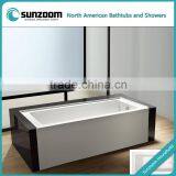 SUNZOOM UPC/cUPC certified front skirt bathtub, cupc alcove bathtub, integral apron bath