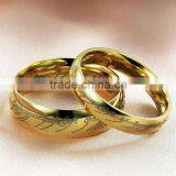 Simple Design Without Stone Pure Gold Wedding Ring thumbnail-5
