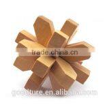 2015 Hot Sale Wooden IQ Intelligent PuzzleKongming Lock Brain Teaser Plum Blossom thumbnail-4