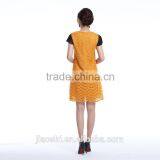 Summer European Style Custom Solid Color Cheap New Fashion Chiffon Maxi Dresses With Lace thumbnail-3