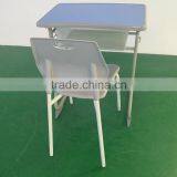 Children's Modern Plastic Cheap School Desk With Bench HXZY037 thumbnail-2