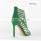 OLNS009 2016 Beautiful Gladiator Sexy Women Sandals Green Ankle Strap Novelty Fish Toe Sandal Shoes for Women thumbnail-6