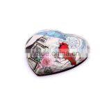 New Heart Shaped Crystal Glass Fridge Magnet for Decorate