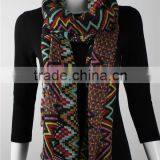 In Stock Polyester Chevron Printed Scarf