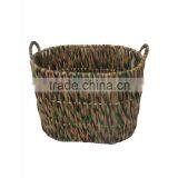 Round Water Hyacinth Baskets With Handles, Storage Water Hyacinth Baskets, Laundry Baskets, Natural Material With Good Price thumbnail-6