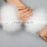 Fashion Accessory Genuine Silver Fox Fur Cuff / Real Fox Fur For Decorate thumbnail-4