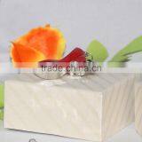 Yiwu Factory Supply Metal Key Chain Alloy Enamel Chemical Wheat Red High-heeled Shoes Keychain thumbnail-3