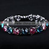 Artificial Yellow Stone Zircon Women Lady Bracelet Link Charm Bracelet thumbnail-3