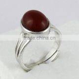 Charming !! Bezel Setting Red Onyx 925 Sterling Silver Ring, Indian Silver Jewelry Supplier, Exporter and Wholesaler thumbnail-5