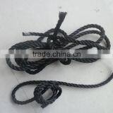 3 Strand Twisted Poly Ropes in Yellow and Black Color thumbnail-2