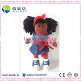 Plush Handmade Cute Black Girl Doll Toy thumbnail-1