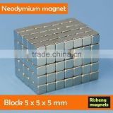 Strong N35-N52 NdFeB blocks Neodymium Magnetic 5x5x5mm blocks custom shape neodymium magnet