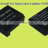 New Polymer battery for Gopro hero 4 camera battery AHDBT-401/AHDBT401