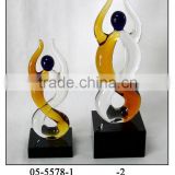 (05-5578)clear and brown glass figures