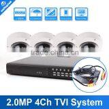 Super HD 1080P CCTV System 4CH Full 1080P TVI DVR Kit 4*1080P 2.0MP Outdoor Dome Security Camera System IR 10M Night Vision Quality Choice