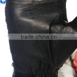 New Style Women Fingerless Driving Gloves Sheepskin Leather Palm Lace Gloves thumbnail-2