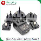 Multi Plugs uk us eu ul ce Rohs gs bs 5VDC 2a 1a Usb Wall Charger With Low Price thumbnail-5