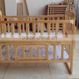 Classic Design Clear Panel Adjustable Solid Baby Wooden Bed thumbnail-1