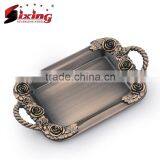 Popular Arab Copper Plated Serving Tray With Two Handles thumbnail-3