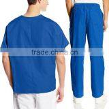 OEM Mens Workwear Scrub Set Medical Dentist Uniform V-neck Top & Cargo Pant thumbnail-2