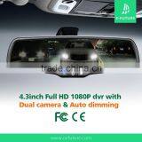 Rearview Mirror Dual Camera Car Dvr, 1080p, G-sensor,car Camera Dvr thumbnail-4