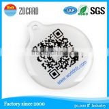 smart PVC EPOXY RFID tag with barcode and hang rope