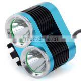 Dark Night K2C Bicycle Accessories Light 2 x XML-T6 LED Aluminum Bike Headlights Taillight Lamp - 2400LM 3 Modes 7000K thumbnail-6