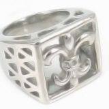 High Polished Titanium Spinner Men Wedding Rings With Plating thumbnail-2
