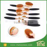 Toothbrush Shaped Oval Makeup Brush Set thumbnail-3