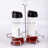 White Decorative Glass Salt & Pepper Shaker thumbnail-1