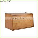 Hot Selling Natural Bamboo Wooden Bread Bin Outdoor thumbnail-1