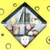 Wooden Cube Shelf /bookcase pu Otoman thumbnail-1