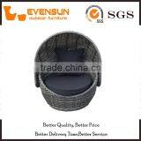 Great Dog Rattan Bed With Canopy Dark Brown thumbnail-3