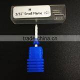 Medium Type (FA) Small Flame Shape Black Ceramic Nail Drill Bit thumbnail-1
