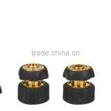 1/2" Brass Hose Nozzle Set With Brass Straight Nozzle and Hose Connector for Garden or Yard